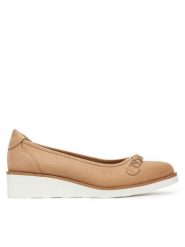 Clara Barson Baleriny WYL3395-7 Beżowy. Brązowe baleriny Clara Barson, bez wzorów, z materiału, bez obcasa, bez zapięcia. Za 119.99 zł.