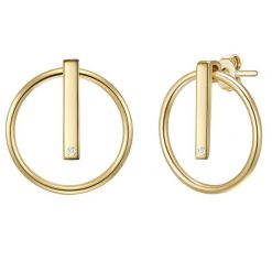 Lulu & Jane Srebro wysokiej pr óby Brylant Kolczyki 1 ct Damski. Białe kolczyki Lulu & Jane, z brylantem, pozłacane. Za 589.99 zł.