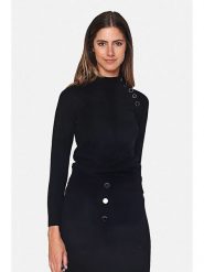 C& Jo Sweter w kolorze czarnym rozmiar: XXL. Czarne swetry C& Jo, xxl, bez wzorów, z kaszmiru, bez ramiączek. Za 221.36 zł.