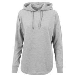 Damska Bluza Z Kapturem Z Mieszanki Bawełny. Szare bluzy BUILD YOUR BRAND, s, bez wzorów, z bawełny, bez ramiączek, z kapturem. Za 135.99 zł.