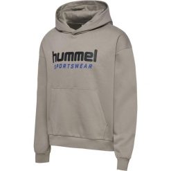 Bluza z kapturem Hummel Boxy Logo. Szare bluzy z kapturem Hummel, xs, bez wzorów, z kauczuku, z kapturem. Za 352.50 zł.
