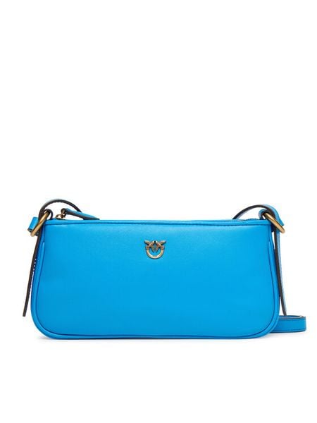 PINKO Torebka Half Moon Baguette Mini AI 25-26 PLTT 105069 A0QO Niebieski. Niebieskie listonoszki Pinko, bez wzorów, ze skóry, bez dodatków. Za 1,059.00 zł.