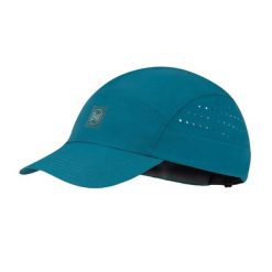 Czapka do biegania Buff Speed Cap. Niebieskie czapki z daszkiem Buff, bez wzorów, z materiału. Za 129.99 zł.