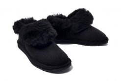 EMU AUSTRALIA Platinum Mintaro WP11850 Black, botki damskie. Czarne botki Emu Australia, bez wzorów, ze skóry, bez obcasa, bez zapięcia. Za 289.95 zł.