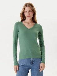 United Colors Of Benetton Bluzka 3GA2E4245 Zielony Regular Fit. Zielone bluzki United Colors Of Benetton, l, bez wzorów, z bawełny, bez kołnierzyka, bez ramiączek. Za 79.99 zł.