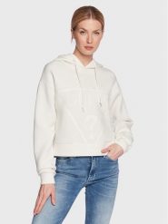 Guess Bluza New Alisa V2YQ08 K7UW2 Biały Relaxed Fit. Białe bluzy Guess, m, z aplikacjami, z wiskozy, bez ramiączek, bez kaptura. Za 189.99 zł.