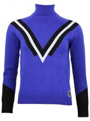 Peak Mountain Golf w kolorze niebiesko-czarnym rozmiar: L. Czarne swetry Peak Mountain, l, z aplikacjami, bez ramiączek. Za 217.99 zł.