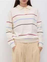 Sweter z kołnierzykiem - wielobarwny. Swetry Reserved, l, bez wzorów, z dzianiny, bez ramiączek. Za 139.99 zł.