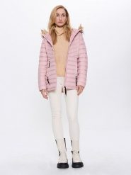 CANADA weather gear Kurtka zimowa w kolorze jasnoróżowym rozmiar: S. Różowe kurtki CANADA weather gear, na zimę, s, bez wzorów, z puchu, bez kaptura. Za 260.99 zł.