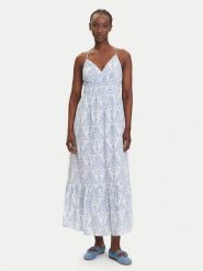 YAS Sukienka letnia Cinni 26036881 Błękitny Regular Fit. Niebieskie sukienki YAS, bez wzorów, z bawełny, bez kołnierzyka, bez ramiączek. Za 279.99 zł.