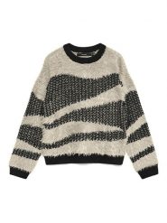 Vero Moda Sweter w kolorze kremowo-antracytowym rozmiar: XL. Brązowe swetry Vero Moda, xl, bez wzorów, bez ramiączek. Za 113.99 zł.