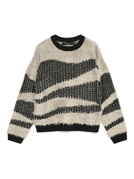 Vero Moda Sweter w kolorze kremowo-antracytowym rozmiar: XL. Brązowe swetry Vero Moda, xl, bez wzorów, bez ramiączek. Za 113.99 zł.