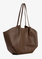 Torba shopper XXL. Brązowe shopper bag bonprix, bez wzorów, ze skóry, duże, bez dodatków. Za 122.99 zł.