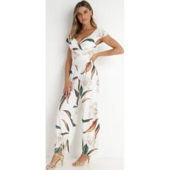 Biały Kombinezon Alemehe. Białe kombinezony Born2be, s, bez wzorów, eleganckie, bez kołnierzyka, bez ramiączek, długie. W wyprzedaży za 63.74 zł.