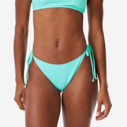 Dół kostiumu kąpielowego damski Roxy High Leg. Niebieskie bikini Roxy, bez wzorów, z tkaniny, sportowe. Za 69.99 zł.