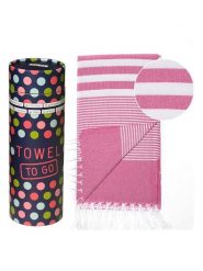 Samimi Chusta hammam "Malibu" w kolorze różowo-białym - 180 x 100 cm rozmiar: onesize. Białe chusty Samimi, bez wzorów, z bawełny. Za 69.99 zł.