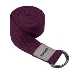Pas do jogi Premium - Bawełna - 250 cm. Fioletowe paski VIRTUFIT, bez wzorów, z bawełny, sportowe. Za 73.00 zł.