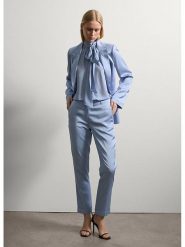 STEFANEL Spodnie w kolorze błękitnym rozmiar: 34. Niebieskie spodnie materiałowe Stefanel, bez wzorów, z materiału. Za 260.99 zł.