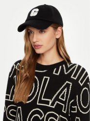 Guess Czapka z daszkiem AW5258 COT01 Czarny. Czarne czapki z daszkiem Guess, z aplikacjami, z materiału. Za 109.99 zł.