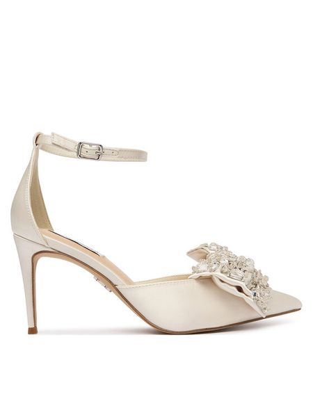 Steve Madden Szpilki Lumma 11005017 Écru. Białe szpilki Steve Madden, bez wzorów, z materiału, bez obcasa, na szpilce, bez zapięcia. Za 569.99 zł.