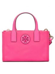 Tory Burch Skórzana torebka w kolorze różowym - 18 x 11 x 7 cm rozmiar: onesize. Różowe torebki klasyczne Tory Burch, bez wzorów, z materiału, przez ramię, bez dodatków. Za 816.46 zł.