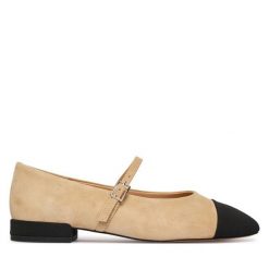 Baleriny Aldo. Brązowe baleriny Aldo, bez wzorów, bez obcasa, bez zapięcia. Za 419.99 zł.