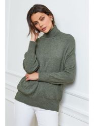 Joséfine Golf "Elona" w kolorze khaki rozmiar: L. Brązowe swetry Joséfine, l, bez wzorów, z kaszmiru, bez ramiączek. Za 209.82 zł.