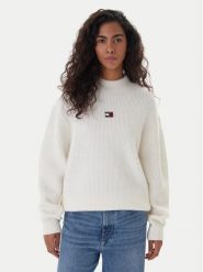 Tommy Jeans Golf Badge DW0DW22109 Écru Relaxed Fit. Swetry Tommy Jeans, l, bez wzorów, z jeansu, bez ramiączek. Za 409.99 zł.