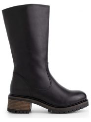 Mysa Skórzane kozaki "Dianthe" w kolorze czarnym rozmiar: 38. Czarne kozaki mysa, na zimę, bez wzorów, z materiału, bez obcasa, bez zapięcia. Za 323.50 zł.