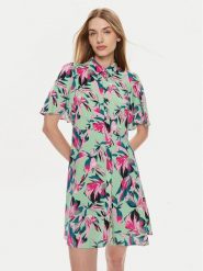YAS Sukienka koszulowa Savanna 26029347 Zielony Regular Fit. Zielone sukienki YAS, s, bez wzorów, z wiskozy, bez kołnierzyka, bez ramiączek, koszulowe. Za 139.99 zł.