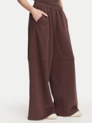 Kappa Spodnie dresowe 36226ZW Brązowy Oversize. Brązowe spodnie dresowe Kappa, bez wzorów, z bawełny. Za 179.99 zł.