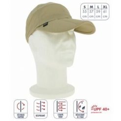Czapka przeciwsłoneczna UV Élémenterre Ibis. Brązowe czapki z daszkiem Elementerre, bez wzorów, z materiału. Za 135.00 zł.