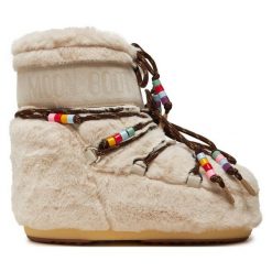 Śniegowce Moon Boot. Brązowe śniegowce Moon Boot, bez wzorów, bez zapięcia. Za 1,799.00 zł.