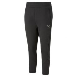 Spodnie Dresowe Sportowe Damskie Puma Evostripe. Czarne spodnie dresowe Puma, bez wzorów, z dresówki. Za 179.99 zł.