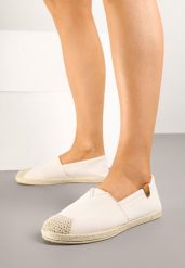Beżowe Espadryle ze Zdobieniami z Plecionki i Elastyczną Wstawka Nelithae. Brązowe espadryle Born2be, z aplikacjami, eleganckie, bez obcasa. Za 69.99 zł.