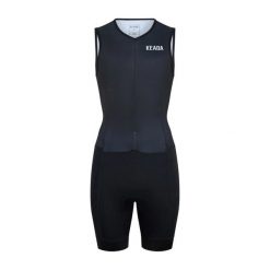 Damski kombinezon triathlonowy Essential bez rękawów – czarny. Czarne kombinezony KEADA SPORTS, xl, bez wzorów, z materiału, bez kołnierzyka, bez ramiączek. Za 549.00 zł.