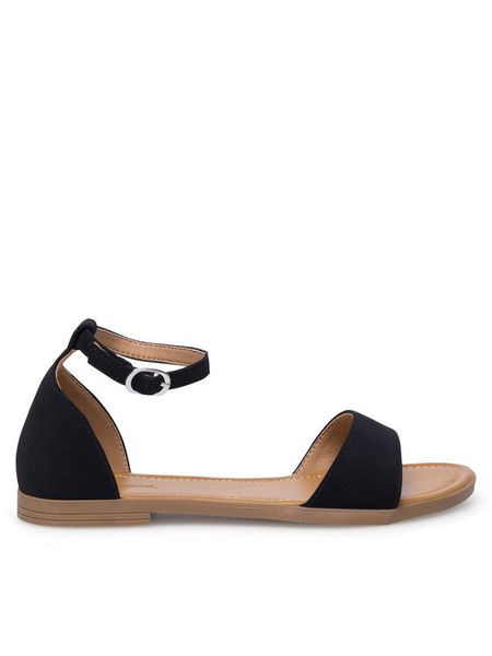 Clara Barson Sandały BRIA WS5296-32 Czarny. Czarne sandały Clara Barson, bez wzorów, z syntetyku, bez obcasa, na płaskiej podeszwie, bez zapięcia. Za 54.99 zł.