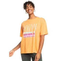 Koszulka turystyczna damska Roxy Sand Under The Sky. Brązowe t-shirty sportowe Roxy, bez wzorów, z bawełny, bez ramiączek. Za 119.00 zł.