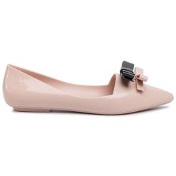 Baleriny Melissa. Czerwone baleriny Melissa, bez wzorów, bez obcasa, bez zapięcia. Za 279.99 zł.