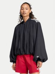 Adidas Bluza Satin Pleated Track Top LG4081 Czarny Relaxed Fit. Czarne bluzy adidas, m, bez wzorów, bez kaptura. Za 369.99 zł.