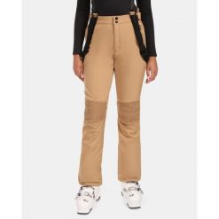 Damskie spodnie narciarskie typu softshell Kilpi DIONE-W. Brązowe spodnie narciarskie Kilpi, bez wzorów, z softshellu, narciarskie. Za 680.25 zł.