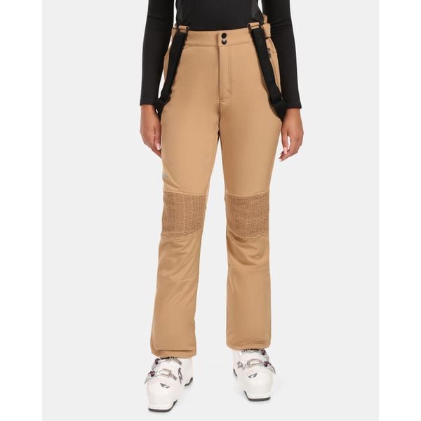 Damskie spodnie narciarskie typu softshell Kilpi DIONE-W. Brązowe spodnie narciarskie Kilpi, bez wzorów, z softshellu, narciarskie. Za 680.25 zł.