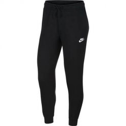 Spodnie sportowe damskie Nike Essential Pant Fleece. Czarne spodnie dresowe Nike, bez wzorów, z dresówki, długie. Za 299.99 zł.