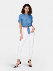 ONLY Jeansy Emily 15292435 Biały Straight Fit. Białe jeansy ONLY, bez wzorów, z bawełny. Za 119.99 zł.