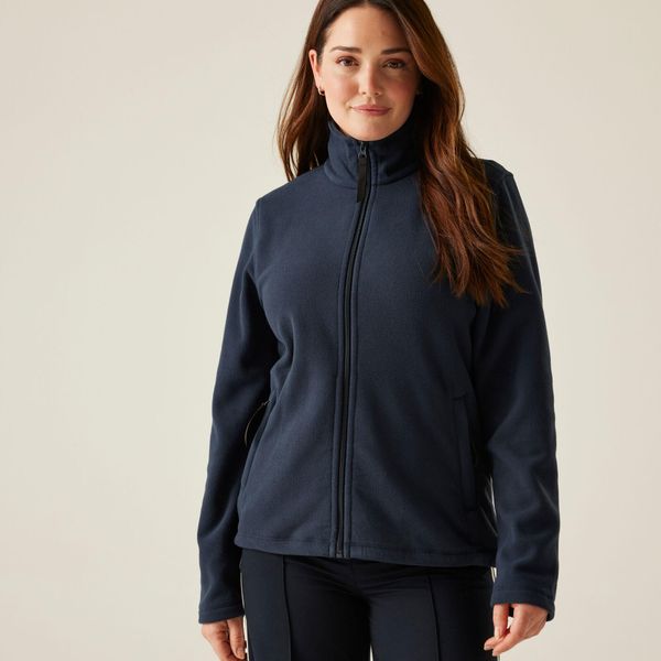 Polar roboczy damski Micro Full Zip. Niebieskie bluzy z polaru Regatta, bez wzorów, z polaru, trekkingowe. W wyprzedaży za 119.99 zł.