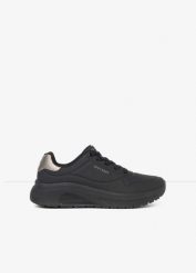 Sneakersy marki Skechers z pianką Memory. Czarne buty sportowe lifestyle bonprix, bez wzorów, klasyczne, bez zapięcia. Za 319.99 zł.