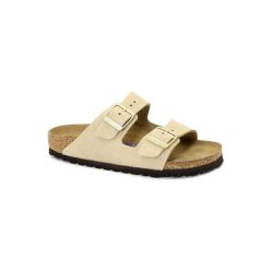 Sandały Birkenstock Arizona Sfb Skóra Nubukowa Damskie. Brązowe sandały Birkenstock, bez wzorów, z nubiku, bez obcasa, bez zapięcia. Za 881.00 zł.