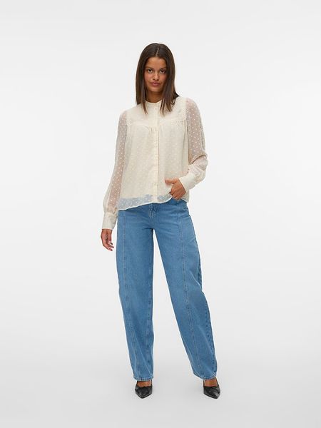 Vero Moda Bluzka w kolorze kremowym rozmiar: XL. Brązowe bluzki Vero Moda, xl, bez wzorów, z koronki, bez kołnierzyka, bez ramiączek. Za 87.40 zł.