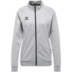 Damska bawełniana bluza dresowa zapinana na zamek Hummel Move Grid. Szare bluzy bez kaptura Hummel, bez wzorów, z bawełny, bez kaptura, do piłki nożnej. W wyprzedaży za 249.50 zł.