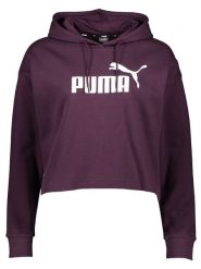 Puma Bluza "Essential Cropped" w kolorze fioletowym rozmiar: L. Różowe bluzy Puma, l, bez wzorów, bez ramiączek, z kapturem. Za 110.29 zł.